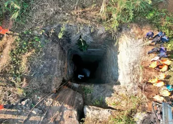 collapsed mining site